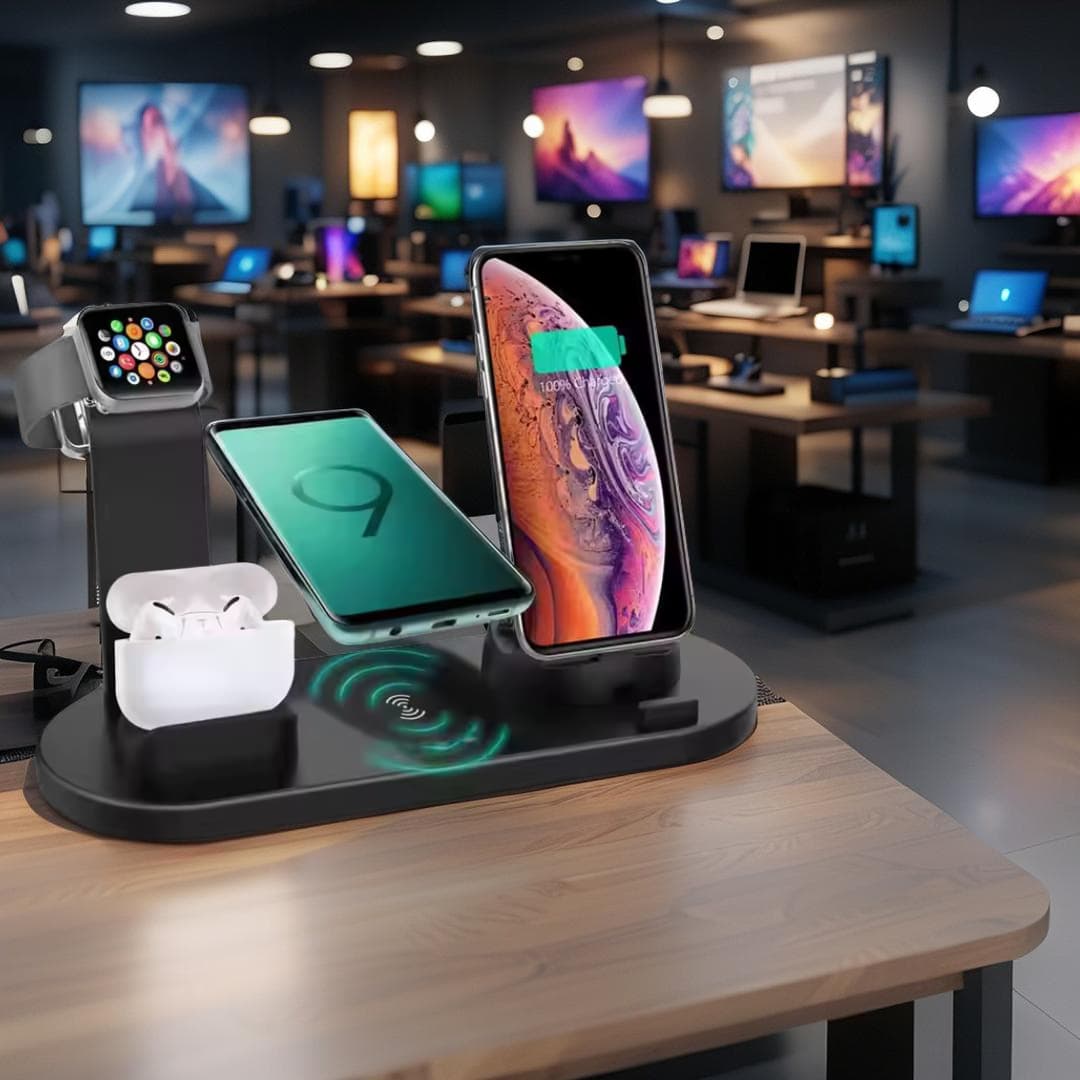 Wireless Fast Charging Dock Station 4 en 1